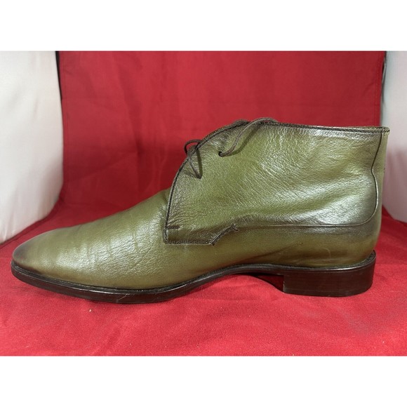 BERLUTI Leather Ankle Chukka Boots UK 11 US 12 Green Patina - Picture 8 of 15